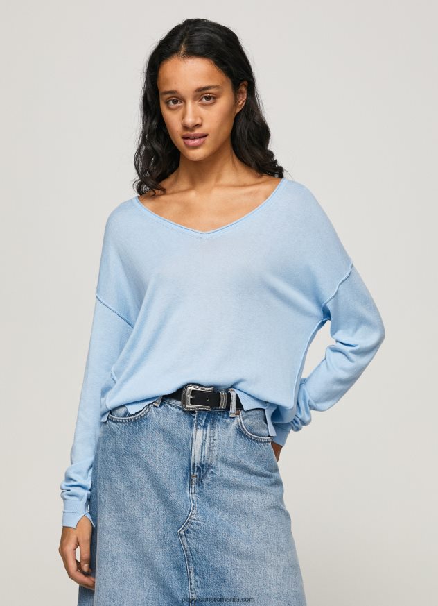 tricou_cu_decolteu_in_v_femei_pepe_jeans_dafin_6z0r46249.jpg Tricou cu decolteu în V femei Pepe Jeans dafin 6Z0R46249 - imagine 1