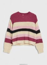 tricou cu decolteu rotund cu dungi femei Pepe Jeans fard de obraz închis 6Z0R46262 - imagine 5