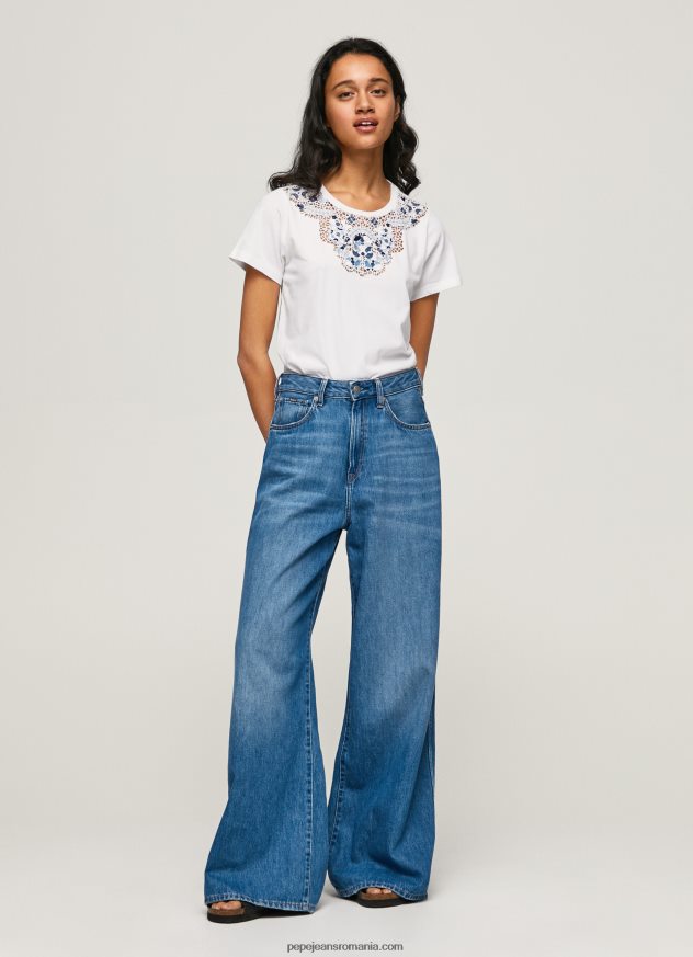 tricou_cu_guler_dantelat_femei_pepe_jeans_alb_6z0r46449.jpg tricou cu guler dantelat femei Pepe Jeans alb 6Z0R46449 - imagine 1