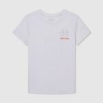tricou cu imprimeu cu logo băiat Pepe Jeans aproape alb 6Z0R461620