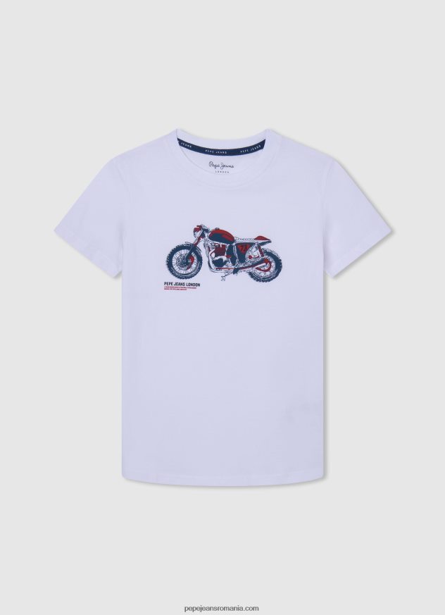 tricou cu imprimeu cu logo băiat Pepe Jeans studio roșu 6Z0R461647 - imagine 5