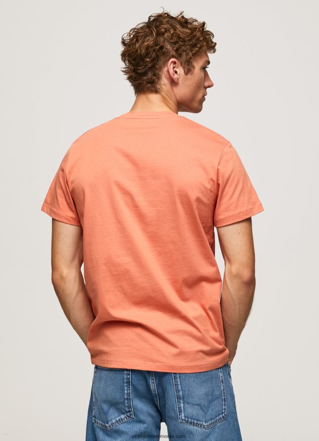 tricou cu imprimeu cu logo bărbați Pepe Jeans portocala de dovleac 6Z0R46991 - imagine 4