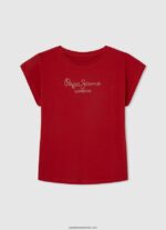 tricou cu imprimeu cu logo fată Pepe Jeans alb 6Z0R461452 - imagine 4