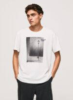 tricou cu imprimeu foto bărbați Pepe Jeans alb 6Z0R46958