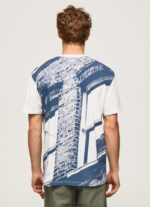 tricou cu imprimeu foto bărbați Pepe Jeans alb 6Z0R46981 - imagine 4
