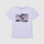 tricou cu imprimeu foto fată Pepe Jeans alb 6Z0R461457