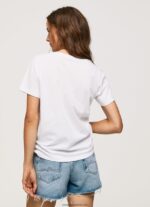 tricou cu imprimeu foto femei Pepe Jeans alb 6Z0R46429 - imagine 4