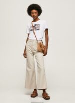 tricou cu imprimeu foto femei Pepe Jeans alb 6Z0R46432 - imagine 2