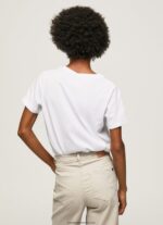 tricou cu imprimeu foto femei Pepe Jeans alb 6Z0R46432 - imagine 4