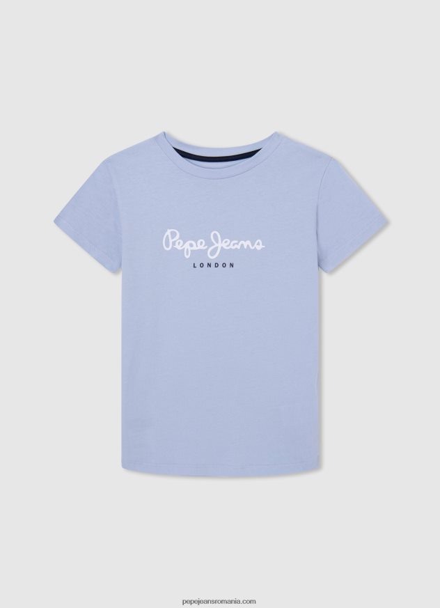 tricou cu logo cu buzunar frontal băiat Pepe Jeans portocala de dovleac 6Z0R461638 - imagine 3