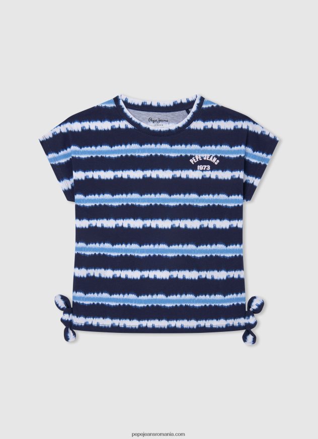 tricou cu logo cu sclipici fată Pepe Jeans roz moale 6Z0R461464 - imagine 3