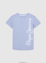 tricou cu mânecă lungă cu logo în față băiat Pepe Jeans marina 6Z0R461630 - imagine 5
