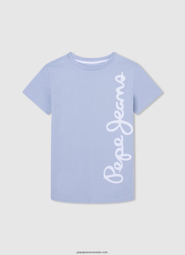 tricou cu mânecă lungă cu logo în față băiat Pepe Jeans marina 6Z0R461630 - imagine 5