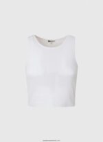 tricou cu mâneci cu mâneci striate femei Pepe Jeans alb 6Z0R46423 - imagine 5