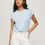 tricou de bază bloom cu logo femei Pepe Jeans dafin 6Z0R46448