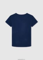 tricou de bază cu logo băiat Pepe Jeans marina 6Z0R461622 - imagine 2