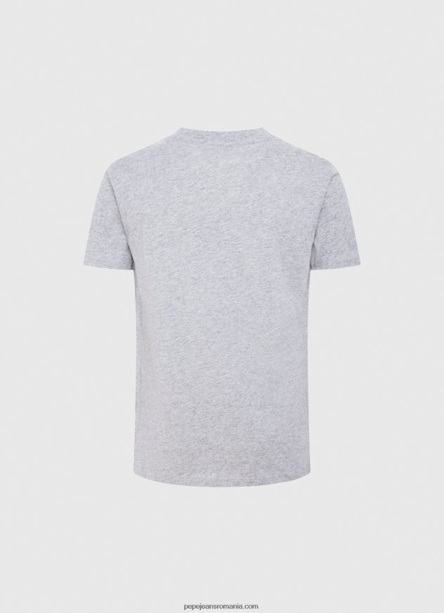 tricou de bază cu logo băiat Pepe Jeans marnă cenușie 6Z0R461629 - imagine 2