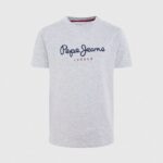 tricou de bază cu logo băiat Pepe Jeans marnă cenușie 6Z0R461629