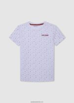 tricou de bază cu logo băiat Pepe Jeans marnă cenușie 6Z0R461629 - imagine 4