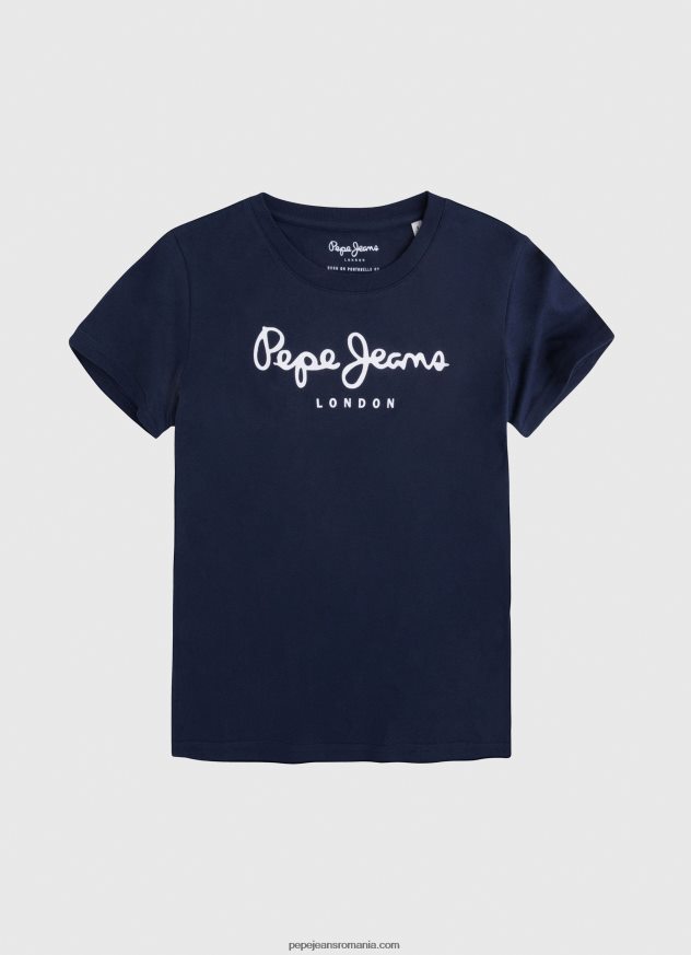 tricou de bază cu logo băiat Pepe Jeans studio roșu 6Z0R461625 - imagine 5