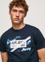 tricou din bumbac cu imprimeu steag bărbați Pepe Jeans dulwich 6Z0R46956 - imagine 3
