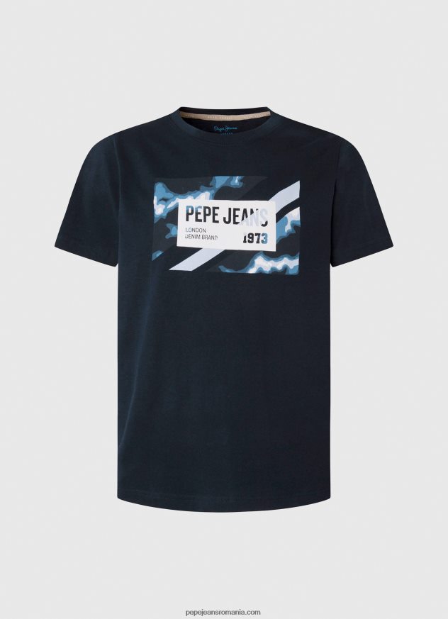 tricou din bumbac cu imprimeu steag bărbați Pepe Jeans dulwich 6Z0R46956 - imagine 5
