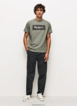 tricou din bumbac cu logo brodat bărbați Pepe Jeans turnare 6Z0R46914 - imagine 2