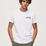 tricou din bumbac cu logo de înaltă densitate bărbați Pepe Jeans alb 6Z0R46919