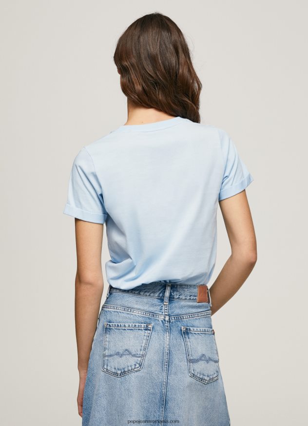 tricou din bumbac cu logo degradat femei Pepe Jeans dafin 6Z0R46422 - imagine 4