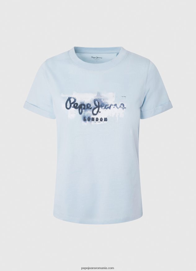 tricou din bumbac cu logo degradat femei Pepe Jeans dafin 6Z0R46422 - imagine 5