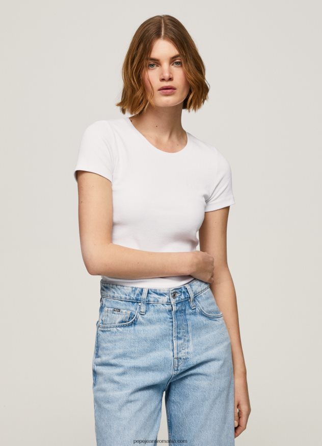 tricou_din_bumbac_cu_logo_femei_pepe_jeans_alb_6z0r46404.jpg tricou din bumbac cu logo femei Pepe Jeans alb 6Z0R46404 - imagine 1