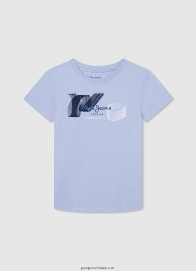 tricou din bumbac cu logo imprimat băiat Pepe Jeans ozzy 6Z0R461633 - imagine 3