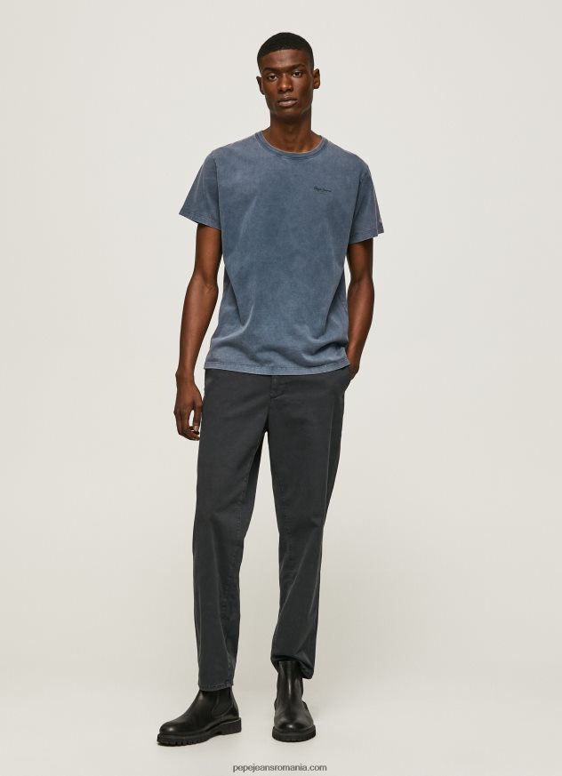 tricou din bumbac cu logo imprimat bărbați Pepe Jeans dulwich 6Z0R46948 - imagine 2