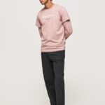 tricou din bumbac cu logo imprimat bărbați Pepe Jeans înălbitor roz 6Z0R46917