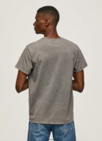 tricou din bumbac cu logo imprimat bărbați Pepe Jeans negru spalat 6Z0R46927 - imagine 4