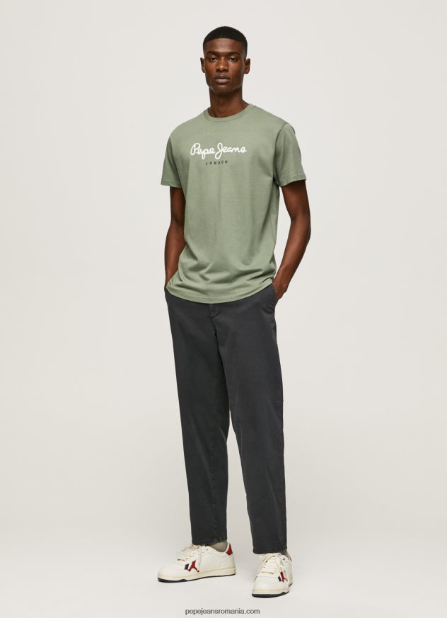 tricou din bumbac cu logo imprimat bărbați Pepe Jeans turnare 6Z0R46920 - imagine 2