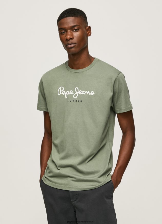 tricou din bumbac cu logo imprimat bărbați Pepe Jeans turnare 6Z0R46920 - imagine 3