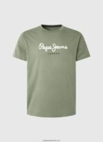 tricou din bumbac cu logo imprimat bărbați Pepe Jeans turnare 6Z0R46920 - imagine 5