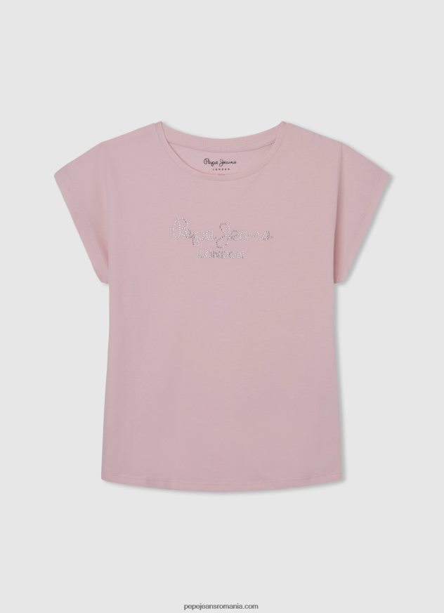 tricou_din_bumbac_cu_logo_strass_fata_pepe_jeans_roz_moale_6z0r461431.jpg tricou din bumbac cu logo strass fată Pepe Jeans roz moale 6Z0R461431 - imagine 1