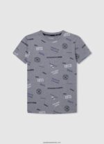 tricou din bumbac cu logo vertical băiat Pepe Jeans jarman 6Z0R461649 - imagine 5