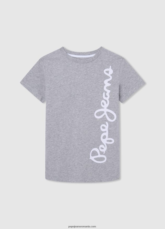 tricou_din_bumbac_cu_logo_vertical_baiat_pepe_jeans_marna_cenusie_6z0r461650.jpg tricou din bumbac cu logo vertical băiat Pepe Jeans marnă cenușie 6Z0R461650 - imagine 1