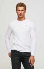 tricou din bumbac cu maneca lunga bărbați Pepe Jeans alb 6Z0R461007 - imagine 3