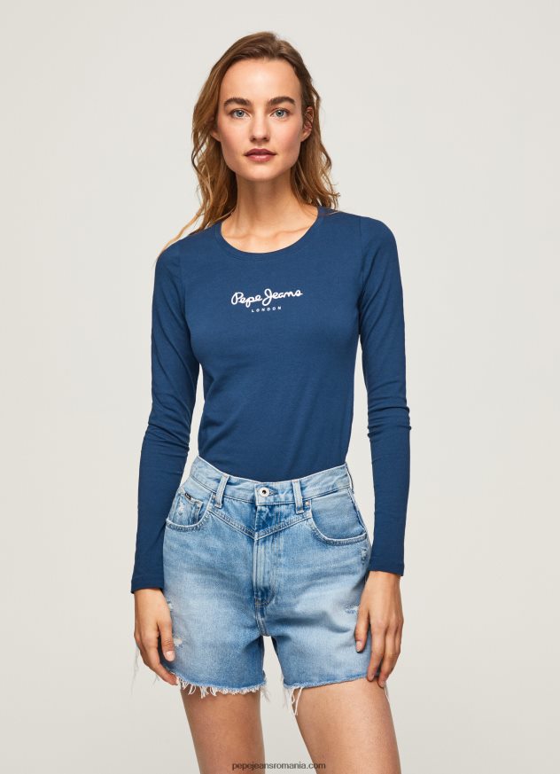 tricou_din_bumbac_cu_maneca_lunga_femei_pepe_jeans_marina_6z0r46472.jpg tricou din bumbac cu maneca lunga femei Pepe Jeans marina 6Z0R46472 - imagine 1