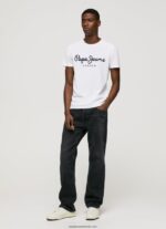 tricou din bumbac cu maneca scurta bărbați Pepe Jeans alb 6Z0R461002 - imagine 2