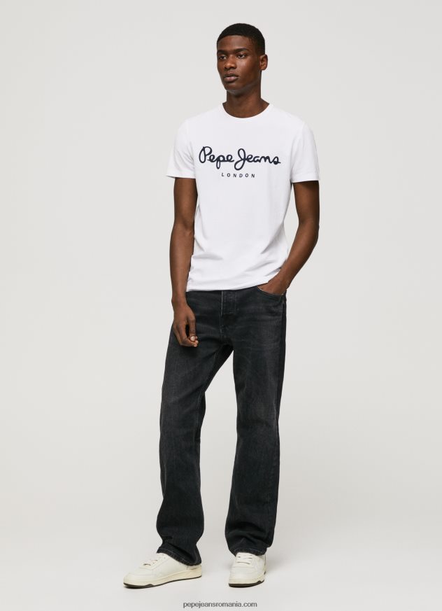 tricou din bumbac cu maneca scurta bărbați Pepe Jeans alb 6Z0R461002 - imagine 2
