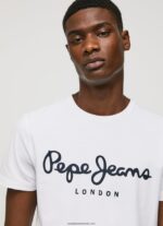 tricou din bumbac cu maneca scurta bărbați Pepe Jeans alb 6Z0R461002 - imagine 3