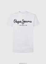 tricou din bumbac cu maneca scurta bărbați Pepe Jeans alb 6Z0R461002 - imagine 5