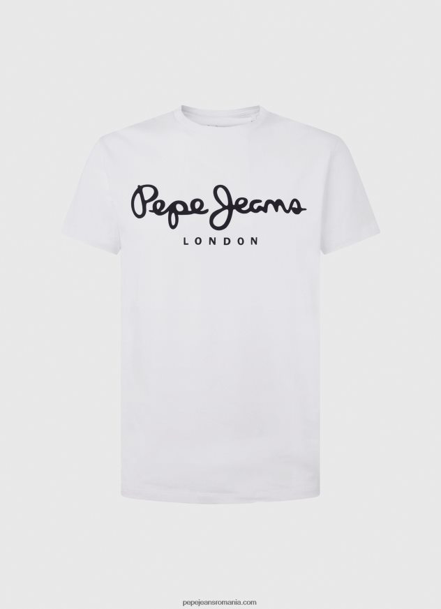 tricou din bumbac cu maneca scurta bărbați Pepe Jeans alb 6Z0R461002 - imagine 5