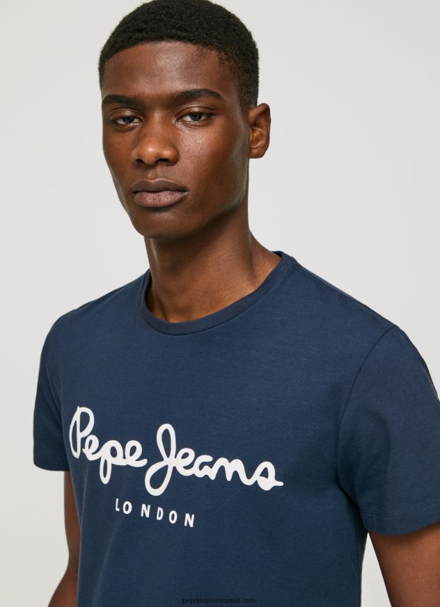 tricou din bumbac cu maneca scurta bărbați Pepe Jeans marina 6Z0R461005 - imagine 2