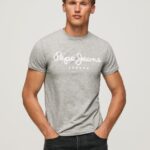 tricou din bumbac cu maneca scurta bărbați Pepe Jeans marnă cenușie 6Z0R461004